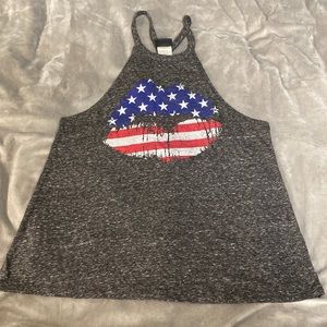 Patriotic lips Top